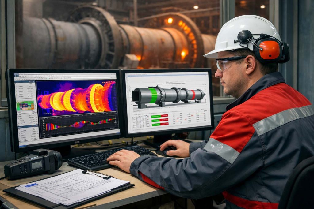 Шлифовка и горячая выверка печей и мельниц